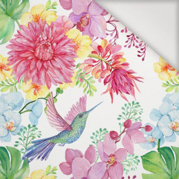 HUMMINGBIRDS AND FLOWERS - Waterproof woven fabric