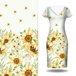 PASTEL SUNFLOWERS PAT. 3 - dress panel crepe