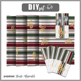 NAPKINS AND RUNNER - HOLLY / stripes pat. 2 - sewing set