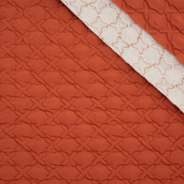 CROSSES / brick red - quilted fabric with lining 3D
