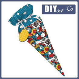 First Grade Candy Cone - RETRO COMICS PAT.6 - sewing set