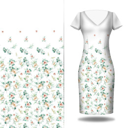 ROSES AND LEAVES PAT. 2 - dress panel crepe