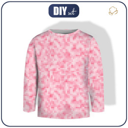 Longsleeve - PIXELS pat. 2 / pink - single jersey