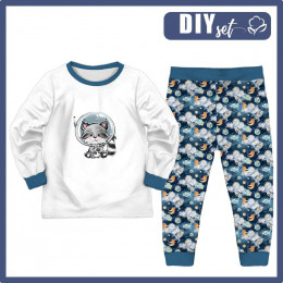 CHILDREN'S PAJAMAS " MIKI" - RACCOON (CUTIES IN THE SPACE) - sewing set