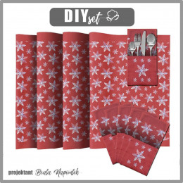 NAPKINS AND RUNNER - SNOWFLAKES PAT. 3 (CHRISTMAS FRIENDS) - sewing set