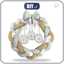 CHRISTMAS WREATH - BLUE SNOWFLAKES - sewing set