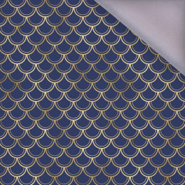 GOLDEN FISH SCALES pat. 2 (GOLDEN OCEAN) / dark blue - softshell