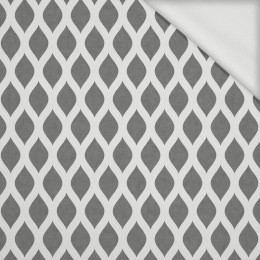 CHAINS (GREY) / white- looped knit fabric