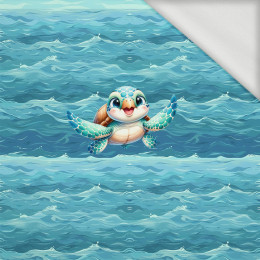 TURTLE (SEA ANIMALS pat. 1) - panel (60cm x 50cm) looped knit
