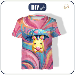 KID’S T-SHIRT - VALENTINE'S DAY / MONSTER - sewing set (116/122)