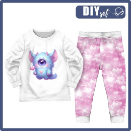 CHILDREN'S PAJAMAS " MIKI" - VALENTINE'S DAY / MONSTER - sewing set