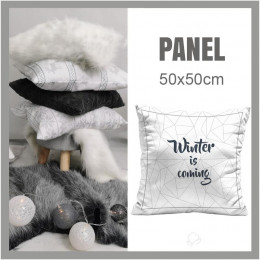 CUSHION PANEL - WINTER IS COMING / white ice