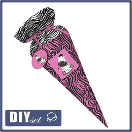 First Grade Candy Cone - NEON ZEBRA PAT. 1 - sewing set