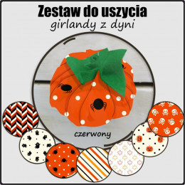 Pumpkin garland / red - sewing set
