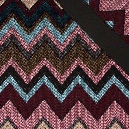 ZIGZAG pat. 2 / maroon - Interlock knit fabric