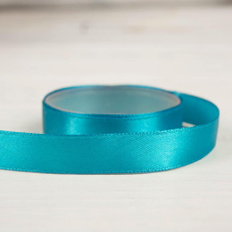 Satin Ribbon, width 12mm - sea blue