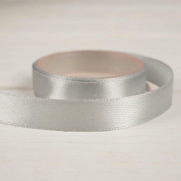 Satin Ribbon, width 12mm - silver