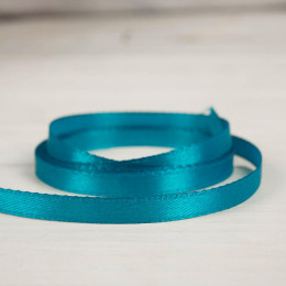 Satin Ribbon, width 6 mm - sea blue