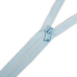 Plastic Zipper 5mm open-end 30cm - baby blue