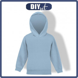 KID'S HOODIE (ALEX) - B-06 SERENITY / blue - looped knit fabric (134/140)