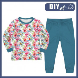 CHILDREN'S PAJAMAS " MIKI" - WILD ROSE PAT. 3 (IN THE MEADOW) - sewing set
