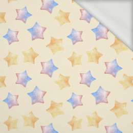 COLORFUL STARS (CHRISTMAS REINDEERS) - looped knit fabric