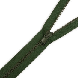 Plastic Zipper 5mm open-end 60cm - khaki