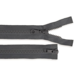 2 way zipper with 2 sliders open-end 60cm - dark grey