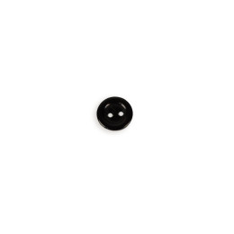 Round, two hole button 10mm - black