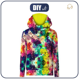 HYDROPHOBIC HOODIE UNISEX - ABSTRACTION pat. 9 - sewing set