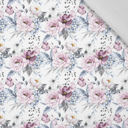 WATERCOLOR BOUQUET Pat. 4 - Cotton woven fabric