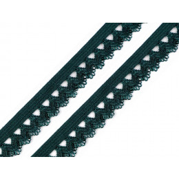 Elastic lace band 15mm -  emerald
