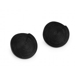 Spiral plastic button 34 mm - black