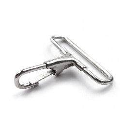 Metal Snap Hook 38 mm - silver non rotary 