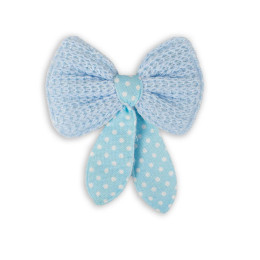 Decorative bow large 6,5x4cm - baby blue