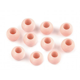 Plastic bead 10x12 mm - muted pink