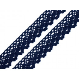 Cotton lace 28 mm - navy