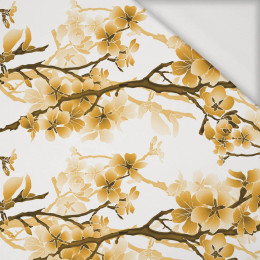 CHERRY BLOSSOM pat. 1 (gold) - Viscose jersey