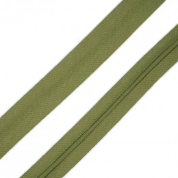 Knitwear bias binding 20 mm Bobbin 11m - OLIVE GREEN
