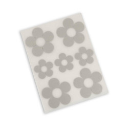 Reflective iron-on labels:  FLOWERS mix
