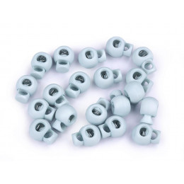 Round Cord Lock Stopper Toggles - baby blue