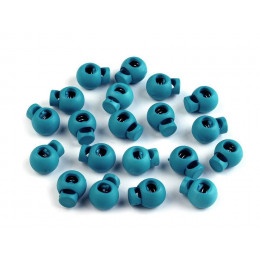 Round Cord Lock Stopper Toggles - TURQUOISE