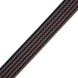 Webbing tape 25mm - red, black, green, dark blue