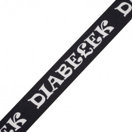 Grosgrain tape  'DIABEŁEK' 30mm - black