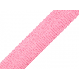 Cotton webbing tape 25 mm - pink