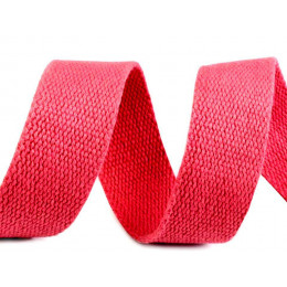 Cotton webbing tape 30mm -  coral