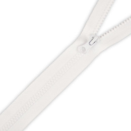 Plastic Zipper 5mm open-end 65cm - white