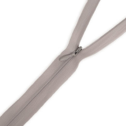 Invisible coil zipper closed-end 50cm - light grey