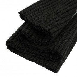 BLACK - Thick sweater ribbing