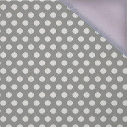 WHITE DOTS / grey - softshell